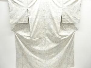 エジプト壁画模様織り出し本場白大島紬着物(9マルキ)